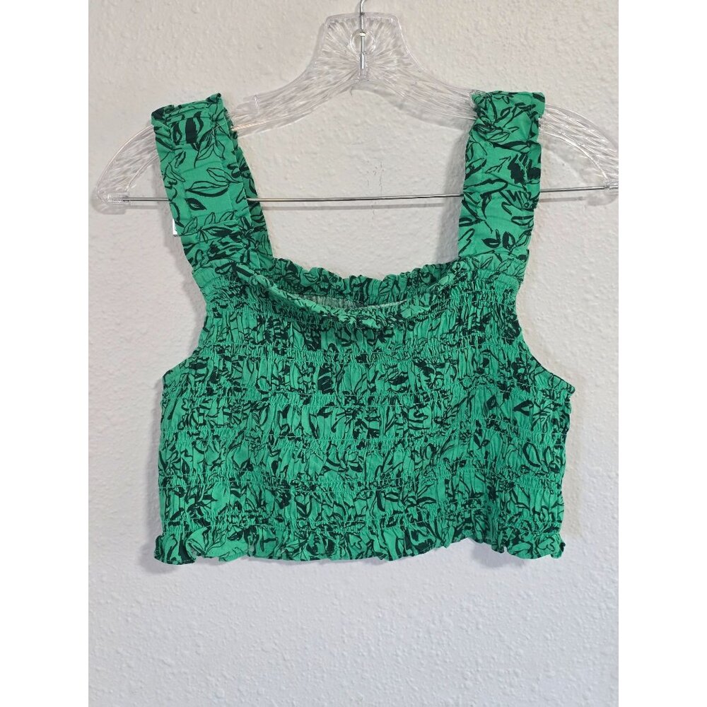 Ingrid & Isabel Crop Top Smocked Floral Womens Sz Small